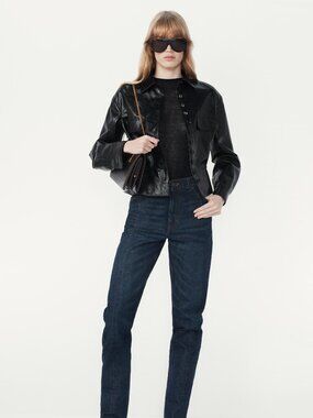 ZARA PEPLUM FAUX LEATHER JACKET - THE ITEM ZARA WOMAN NWT